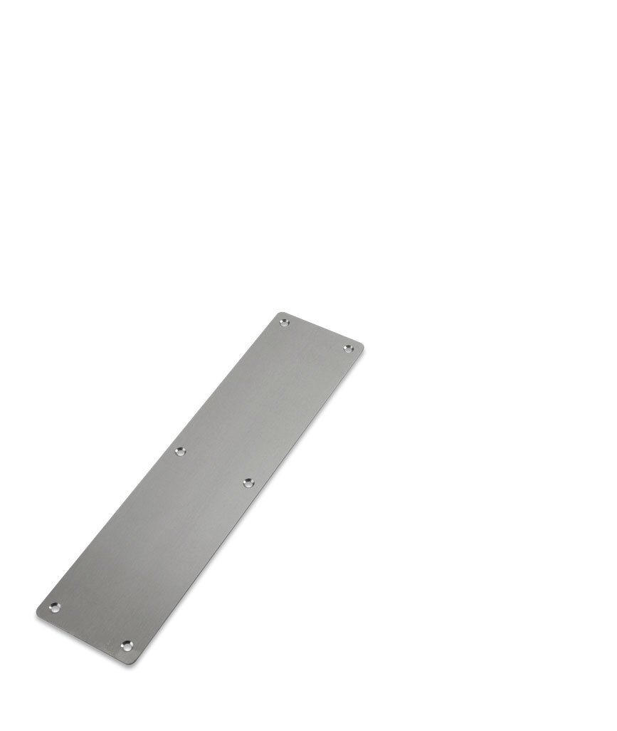 Zoo Hardware Finger Plate - Blank - Radius - 75Mm X 300Mm - Satin Stainless