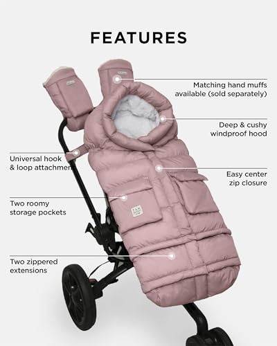Image of 7AM Enfant Stroller Blanket 212 - Adjustable Baby Car Seat Zipped Blanket for Babies Winter, Unisex Multi Purpose Fleece Lined Warm Hooded Toddler Footmuff Water Repellent | (6M - 4T)