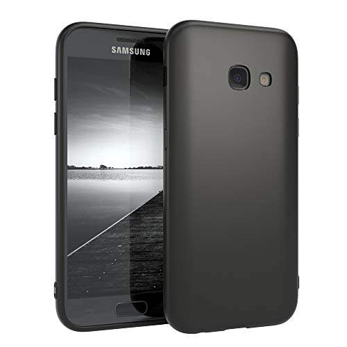 EAZY CASE Handyhülle Silikon mit Kameraschutz kompatibel mit Samsung Galaxy A3 (2017) in schwarz matt, Ultra dünn, Slimcover, Silikonhülle, Hülle, Softcase, Backcover