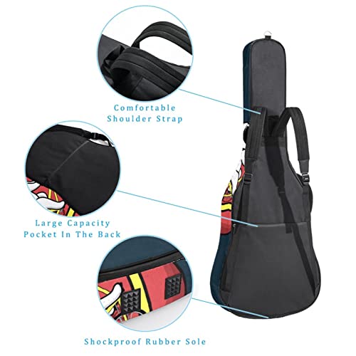 Housse de sac de guitare épaisse avec rembourrage en éponge imperméable pour guitare acoustique électrique basse… - Les Beatles, Paul McCartney, John Lennon, RIngo Starr, George Harrison Housse de sac de guitare épaisse avec rembourrage en éponge imperméable pour guitare acoustique électrique basse… – Image 4