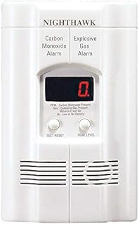 Kidde Nighthawk Carbon Monoxide Detector & Propane, Natural, & Explosive Gas Detector, AC-Plug-In with Battery Backup, Digital Display , White