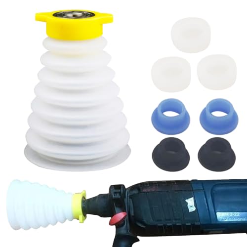 Image of Serplex Hole Saw Dust Bowl for 16cm /6.2'' Drill, Flexible Drill Dust Collector Drill Bit Cover Silicone Hole Saw Attachment Universal Drill Dust Catcher Dust Collector Chips Collector for Hole Saw