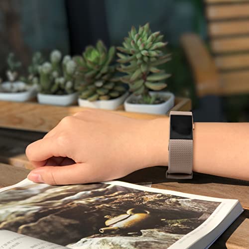 Image of Tobfit Watch Strap Compatible for Fitbit Charge 2 (Watch Not Included), Removable Soft Belts for Charge 2 Wristband, Smartwatch Band for Men & Women