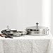 Zhehao 2 Pcs Communion Set Holy Trays for Churches with Lid Communion Plates with Lid Churches Cups Filler and Disposable Cups Supplies (Silver)