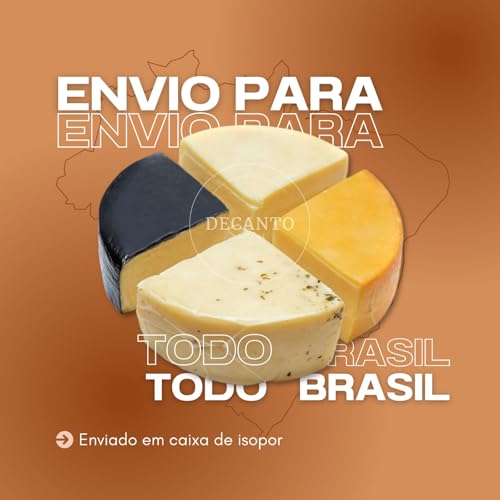 Kit 8 Queijos da Serra da Canastra 1kg - Kit 4 Queijos - Parmesão, Prato, Reino e Provolone Fresco D