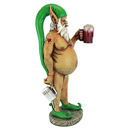 Design Toscano QM14020 Garden Gnome Statue - Otto Fully Krausened Elf Gnome - Naughty Gnomes - Drunk Gnome Statue full color - Image 5