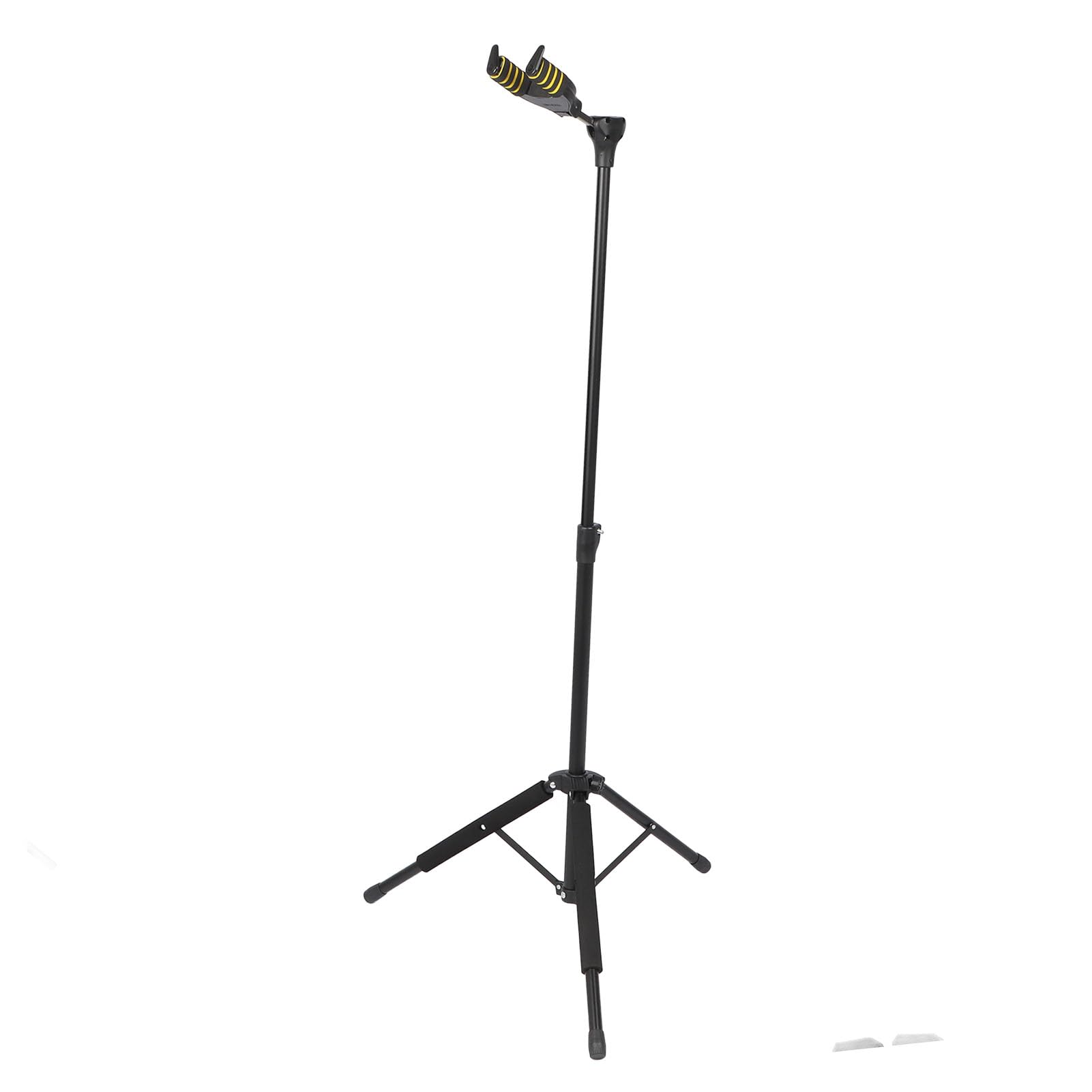 Stojak na Gitarę, Regulowany, Składany Statyw Podłogowy z automatyczną blokadą grawitacyjną i gumą odporną na Zarysowania, do Akustycznych Elektrycznych Gitar Basowych i Ukulele