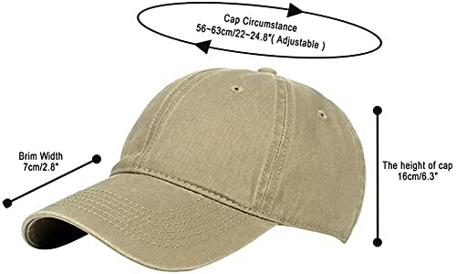 Image of Glamorstar Classic Unisex Baseball Cap Adjustable Washed Dyed Cotton Ball Hat