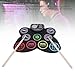 Naroote Roll up Electronic Drum Set for Kids Rechargeable 9 Pad Practice Kit with Dual Speakers, Headphone Jack, Pedals & Drumsticks, 10H Playtime, Adjustable Volume Christmas Gift
