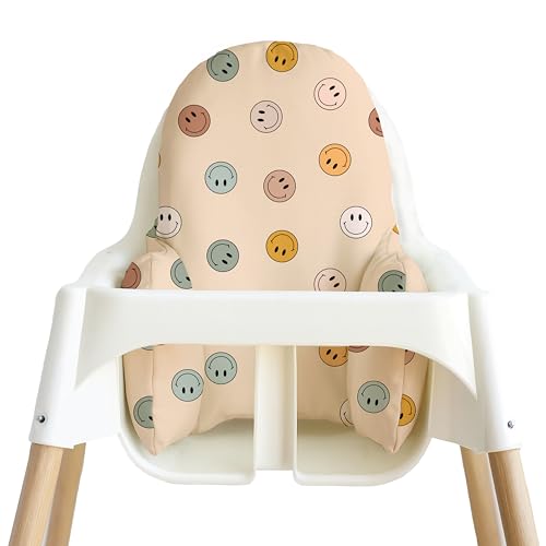 Image of Yeah Baby Goods Wipeable Cushion Cover (Oh So Groovy) - Compatible with The IKEA Antilop Highchair - Soft, Waterproof Baby High Chair Cover