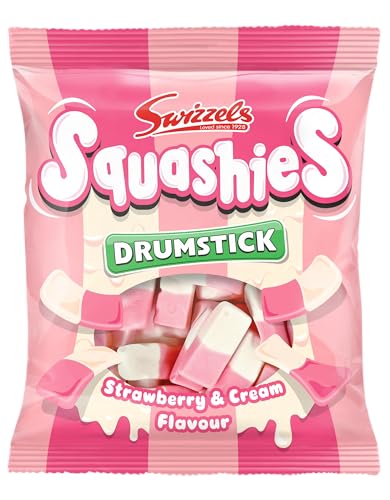 Swizzels Squashies Sweets Strawberry and Cream Flavour Sweets Single Bag 120g