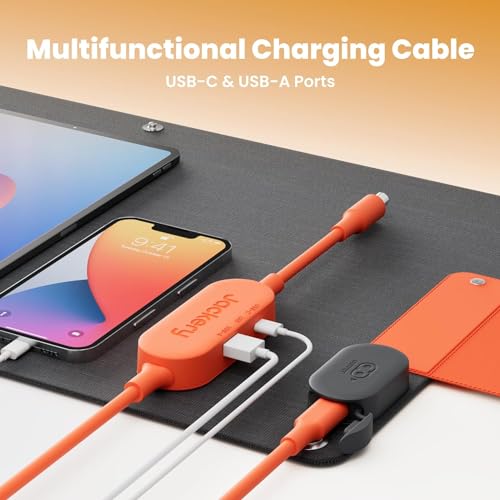 Jackery SolarSaga 40W Mini Solar Panel,Portable Solar Panels with USB-C & USB-A Ports,Book-Sized Foldable Solar Charger for Phones,Compatible with Jackery E300Plus, IP68 Waterproof for Hiking&Camping - Image 5