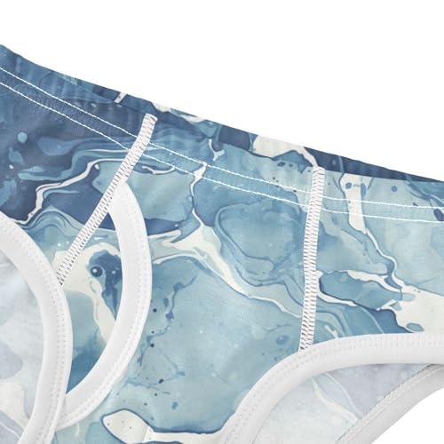 KLL Dark Blue Marble Toddler Boys Pure Cotton Boxer Briefs Cute Undies4