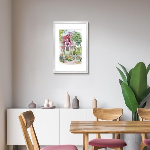 Image of Frametory, 16X24 Picture Frame Display 12X18 with Mat or Without Mat, Horizontal or Vertical Wall Poster Frame with High Definition Glass, Wide Molding, Perfect for Home Decorate (Silver, 2 Pack)