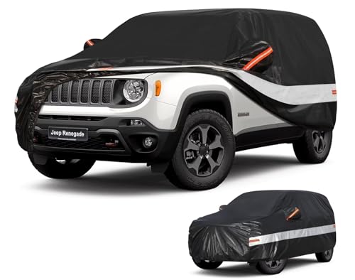Holthly 10 strati Telo Copriauto SUV per Jeep Renegade(2014-2025),100% copertura auto impermeabile,Telo Copri Auto per Esterno,impermeabile,protezione UV,antivento,antipolvere