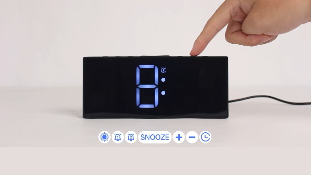 LATEC Réveil pour Dormir Profond, Réveil Numérique de Chevet avec Écran LCD 7'', 9 Mins de Sonnerie, Double Alarme, Luminosité Réglable, 3 Niveaux de Volume, Rose