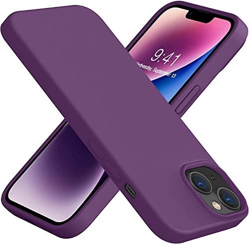 Image of MIDOS Back Cover Compatible with iPhone 14 Plus Case Liquid Silicone Full Protection Shock Proof Back Cover for iPhone 14 Plus (2022) 6.7 inch (Deep Purple)