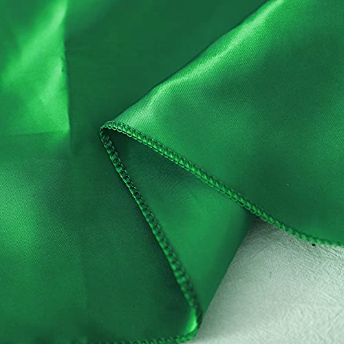 10 Pack Satin Table Runner 12 X 108 Inch Long Bright Silk Smooth Fabric Table Runners For Wedding, Birthday Parties, Banquets Decorations - Green #TOP3