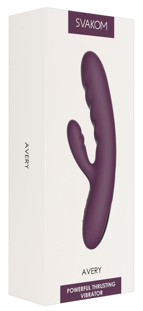 SVAKOM - Avery Vibratore Rabbit a Spinta - Rosa Fragola