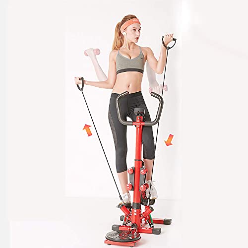 Image of Exercise Stepper with Handle Hand Grip Workout Fitness Machine massageable Gym Training Stepper Mini Stepper Exercise for Home Multifunction Display for Legs Arms Thigh Workout