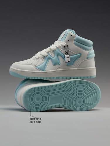 Image of The Souled Store UBZ Ascend: Men and Boys High Top Sneakers | Colourblocked Trainer with Durable PU, Padded Collar & Superior Grip Outsole