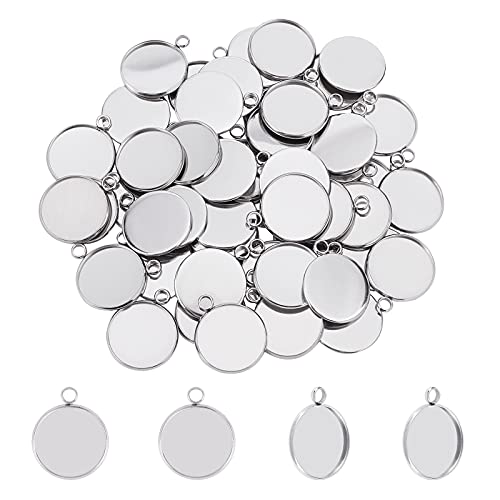 UNICRAFTALE 50pcs 20mm Vassoio Ciondoli in Acciaio...