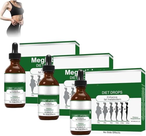 Ourlyard Meglutide Diet Drops, Ourlyard Meglutide Drops, Gentle and Comfortable, Firming Skin, Powerful Natural Ingredient,Slimming D-rops,Natural Planta Extract Concentrate,for Men and Women (3pcs)