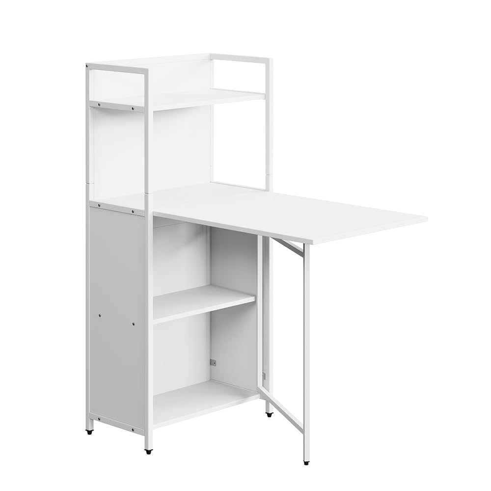 Vicco Scrivania Savio, Bianco, 30-100 x 57 cm