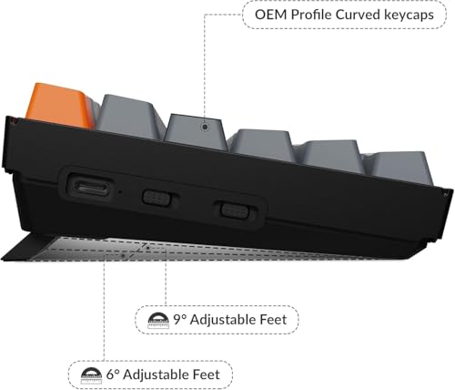 Image of Keychron K4 96% Layout 100 Keys Wireless Bluetooth 5.1 /Wired USB Mechanical Gaming Keyboard with Keychron Super Brown Switch White LED Backlight N-Key Rollover for Mac Windows PC-Version 2