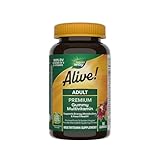 Nature's Way Alive! Adult Premium Multivitamin Gummy, Full B-Vitamin Complex, Supports Energy Metabolism & Heart Health*, 90 Gummies (Packaging May Vary)