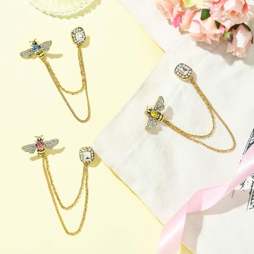 Image of Ipotkitt Bee Rectangle Biology Theme Fruit Vegetable Snake Ice Cream Brooches Insect Dessert Strawberry Lapel Pins for DIY Jewelry Craft Clothes Decor