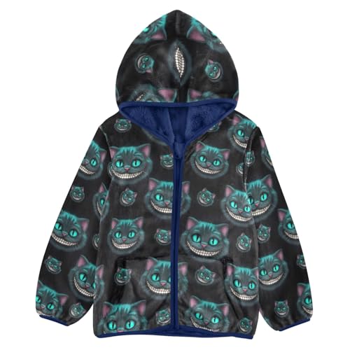 Cat Teal Eyes Toddler Boy Winter Coat Comfy Winter Jackets for Boys 3T