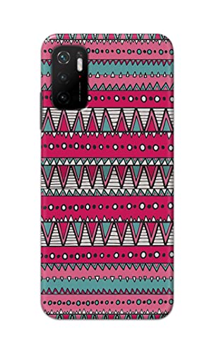 Image of Printed Hard Back Cover Case for Mi Poco M3 Pro 5G Back Cover (Geometric Vintage Pattern) -1803