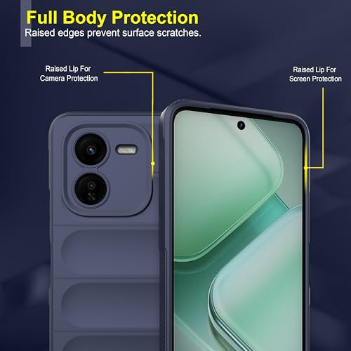 Image of amazon basics Back Case Cover for iQOO Z9x 5G | Compatible for iQOO Z9x 5G Back Cover | Liquid Silicon Magic Case with Camera Protection | Sapphire