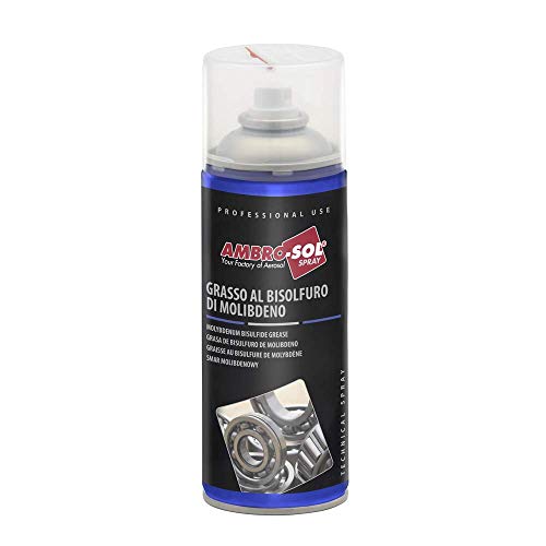 Ambro-Sol - G005 Graisse Spray au Bisulfure de Molybdène, Lubrifiant à Haute Stabilité Mécanique, Aérosol en Fer Blanc 100% Recyclable à l’Infini de 400 ml Cover