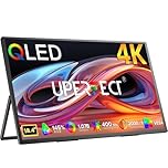 UPERFECT Portable Monitor 4K 18.4", QLED 145% sRGB, 400 Nits Laptop Monitor, 3840 * 2160 UHD, 1.07B Colours, USB-C & HDMI, VESA, Ultra-Slim Travel Screen for Computer, Mini PC, Game Consoles
