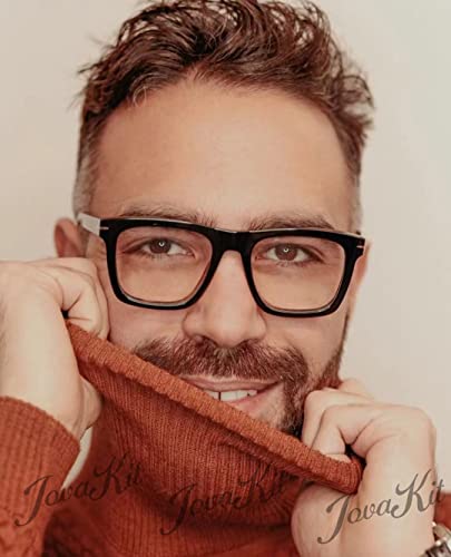 Image of JOVAKIT Square Frame Glasses for Women Men Non-prescription Clear Lens Eyeglasses Anti-Blue Light Lens Eyewear