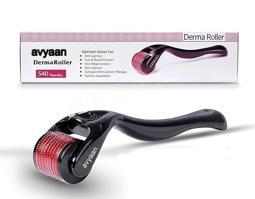 avyaan Facial Roller for Skin & Hair Care | 540 (0.5 mm) Titanium Micro-needles | Reduces Acne Scars, Promotes Skin Aging & Hair Growth | Derma Roller For Men & Women-image-0
