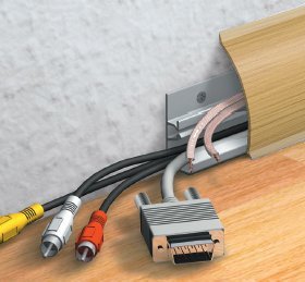 Kabelkanal Sockelleiste/Fußbodenleiste in 6 Dekoren [Eiche...