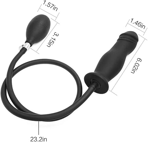 Miniatura 2 de Consoladores inflables para el pene de mano de silicona suave lentamente, juguetes sexuales elásticos