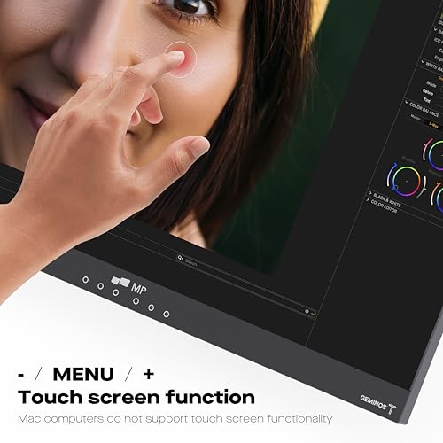 Image of Mobile Pixels 2026 Geminos-T Dual 24 inch Stacked Computer Monitors with 1080P Webcam and Speakers, Vertical Desktop Monitor, Plug and Play, HDMI /USB-A /USB-C (Touchscreen)