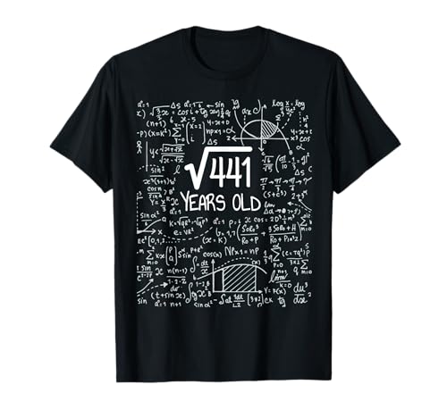 21st Birthday Design - Square Root of 441 21 Years Old T-Shirt