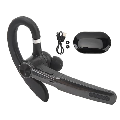 Auricular Bluetooth inalámbrico con gancho y estuche de carga miniatura 5