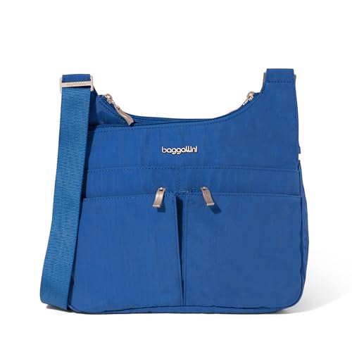 Image of Baggallini Crossbody Travel Bag 11x8.5 Lightweight Water-resistant Nylon Handbag