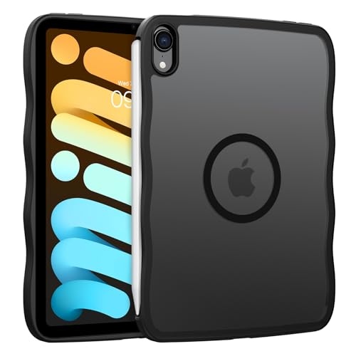BENTOBEN Case for iPad mini 7 2024 A17 Pro/iPad mini 6 2021, Cute Wavy Magnetic iPad mini 7th/6th Gen Case, Translucent Matte Shockproof Protective...