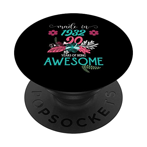 Camiseta de cumpleaños 90 Nacido en el año 1932 90 años PopSockets PopGrip Intercambiable
