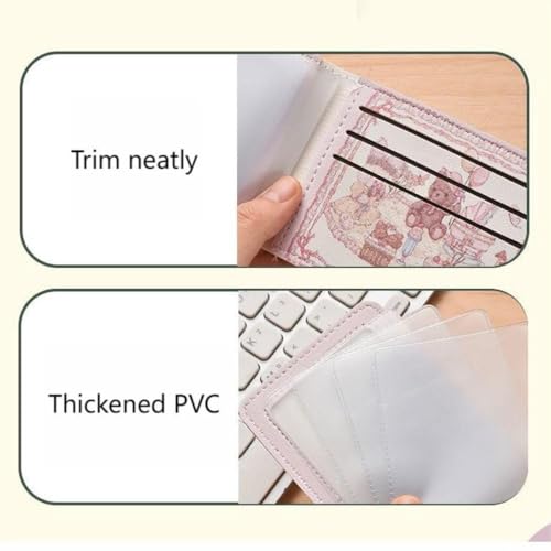 Cute Picnic Rabbit Bear Print Card Holder Kitten Large Capacity Mini Wallet Multi-Card Holder Small Card Case Campus Card4