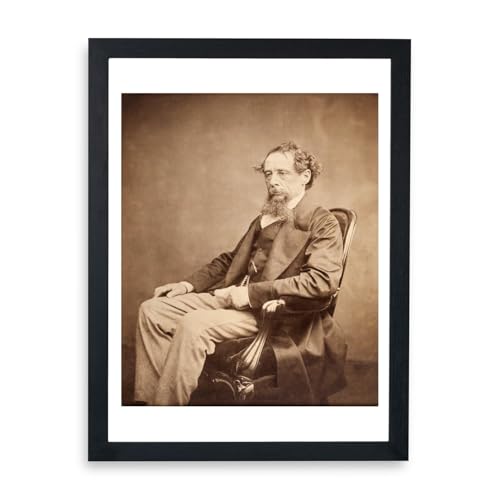 Affiche Charles Dickens encadrée Spiffing Prints pour sublimer votre bibliothèque de salon