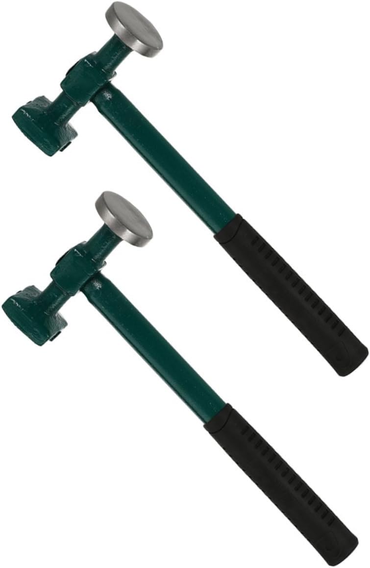 Luxshiny 2pcs Square Head Sheet Metal Hammer Car Repair Tools Auto Body Hammer for Dent Removal