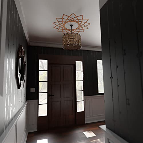 Image of Ekena Millwork 20 inchOD x 7 3 /4 inchID x 1 /4 inchT Eleanor Wood Fretwork Pierced Ceiling Medallion, Alder